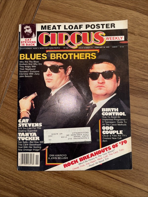 Circus Magazine February 1979 Blues Brothers John Belushi Meaf Loaf Poster