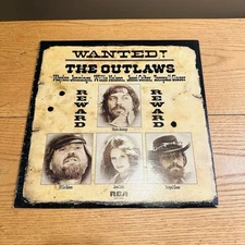 Wanted! THE OUTLAWS LP Record RCA 1976 APL1-1321, Jennings, Nelson, Colter, Glas