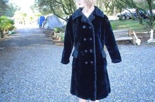 Vintage O'llegro Si by Glenoit Coat Faux Fur/Karakul Coat. Made by ILGWU Med/S