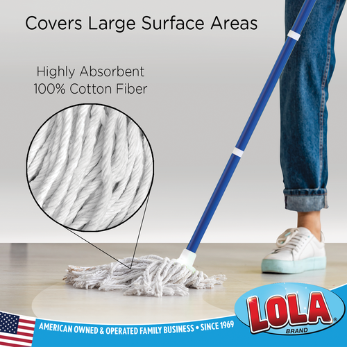Refill for Cotton Floor Wet String Mop - Super Absorbent Heavy Duty by LOLA - Picture 2 of 3
