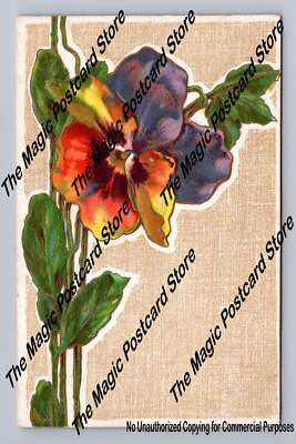 #ad #ad Red amp; Purple Flowers Beautiful Antique Art Nouveau PC Eureka Illinois 1908 $12.99