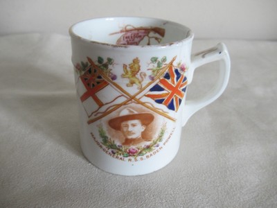 GEDENKTASSE ~ PORTRAIT VON BADEN POWELL ~ FÜR KÖNIGIN UND IMPERIUM