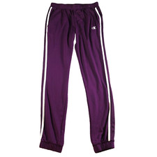 Champion Womens Jogger Pants Sz S Stripe High Rise Pockets Elastic Waist  Ankle