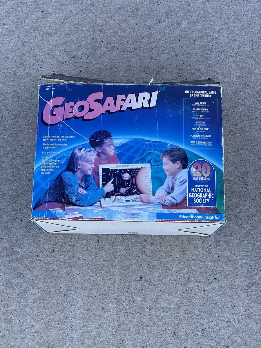 GeoSafari EI 8800 Electronic Learning Game Unit Cards Incomplete