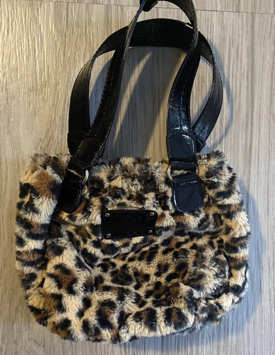 Large Fluffy Cheetah Print Bag Cheetah Animal Print Fuzzy 