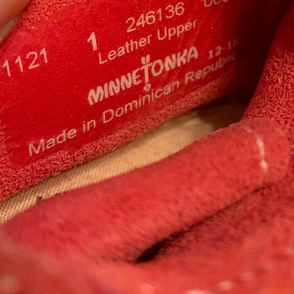 Minnetonka Mocasines Infantil Niño Pequeño Correa Frontal Botín Rosa Talla 4 (12-18 meses) Foto 3 de 3