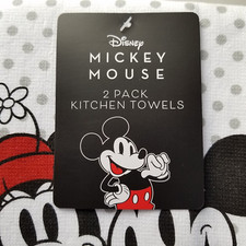 Disney Mickey Mouse Minnie Mouse 2 Pack Kitchen Towel 16 x 26" 100 Cotton Terry