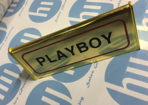 Playboy Novelty Dask Stop Gold Sign - Picture 3 of 4
