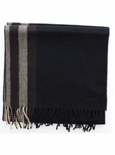 Coach Cashmere Scarf, Men's, Colorblock Striped, 100% Cashmere 84084, MSRP $198