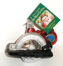 2009 - POWER SAW - OLD WORLD CHRISTMAS GLASS ORNAMENT NEW W/TAG 32146