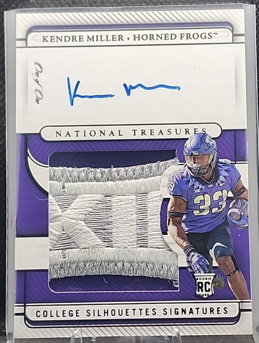 Kendre Miller 1/1 2023 Panini National Treasures Rookie RC Auto RPA TCU Saints