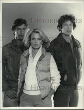 1983 Press Photo Alec Baldwin, Shelley Hack, Jim Metzler on "Cutter to Houston"
