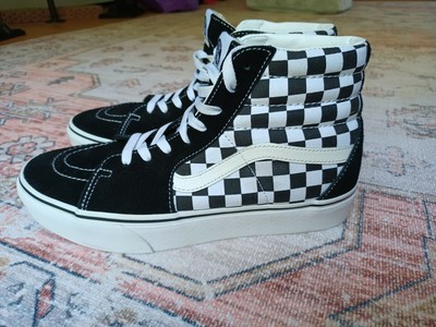 vans sk8 hi platform checkerboard