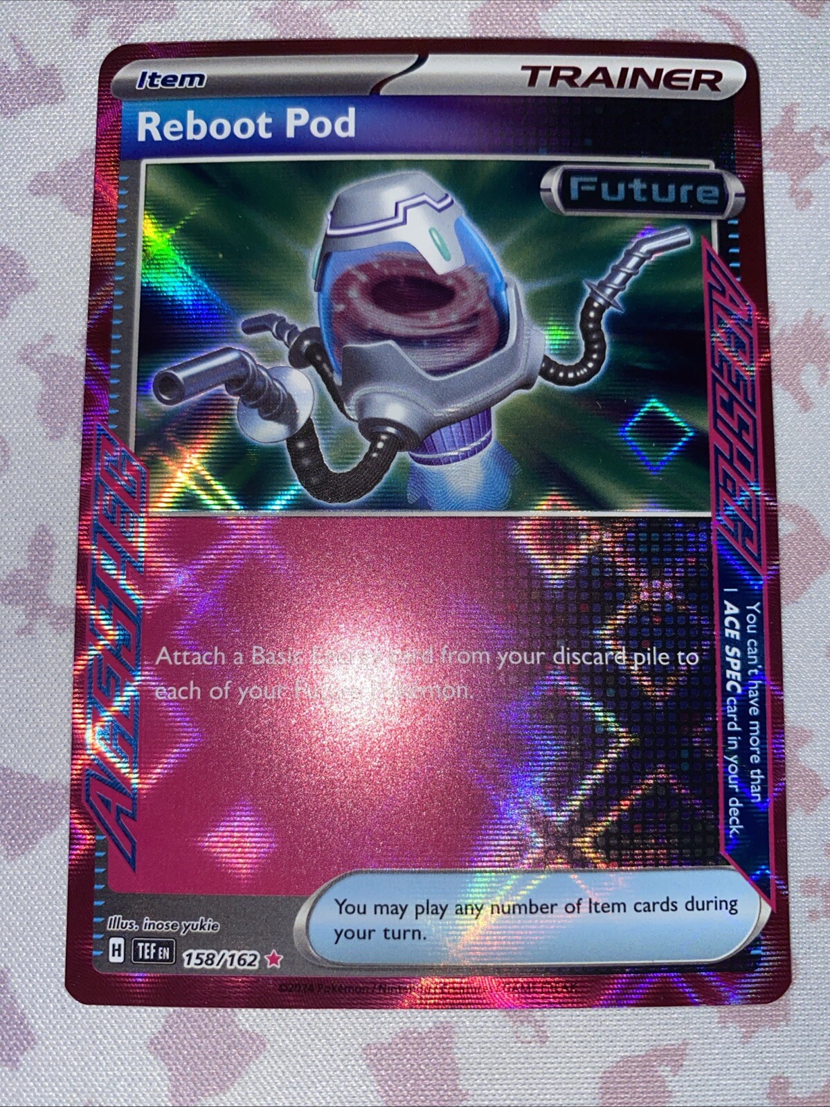 Pokémon TCG SV Temporal Forces Reboot Pod Ace Spec Trainer Card 158/162 NM/M