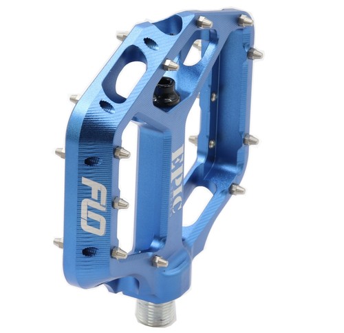 Flo Motorsports Blue Epic Series Platform MTB Mountain Bike Pedals - Picture 2 of 2