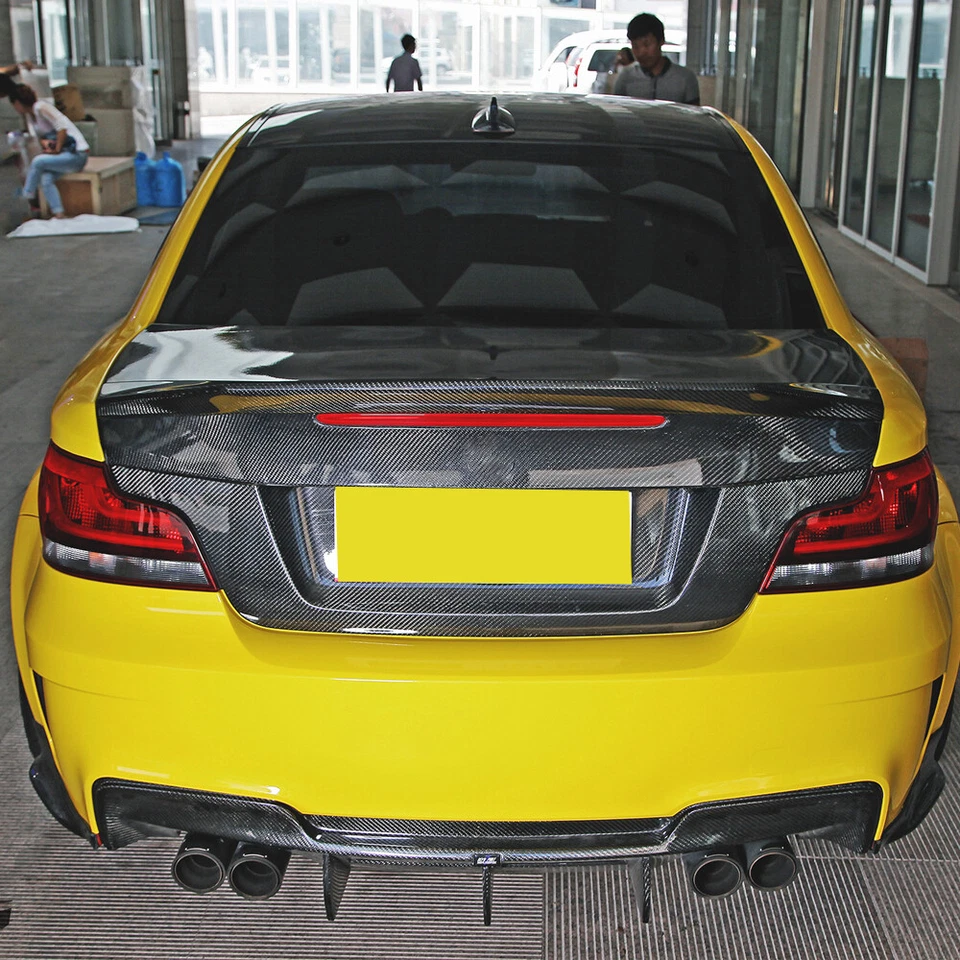 Cubierta de tapa de maletero trasero de carbono real para BMW Serie 1 E82 128i 135i M 2008-2013 Foto 2 de 4