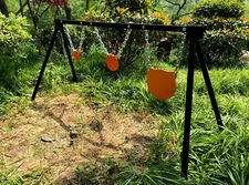Highwild AR500 Steel Shooting Target Stand System (Stand, Chains&4"+6"+10" Gong)