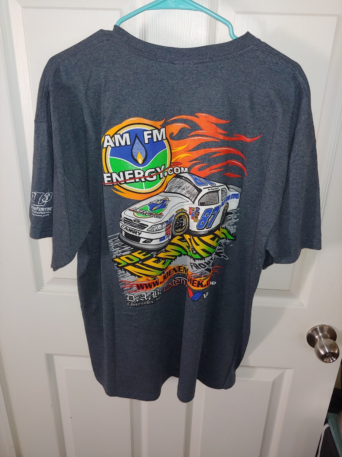 FILA T shirt NASCAR nemco Motorsports Front Row Joe vintage extra large #87 nera