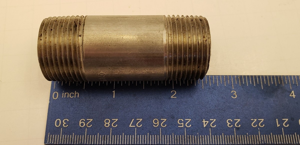 Midnight Nation Merit 3/8" X 2" SS 304/304L Schedule 40 NPT Pipe Nipple Tubo Pvc 32