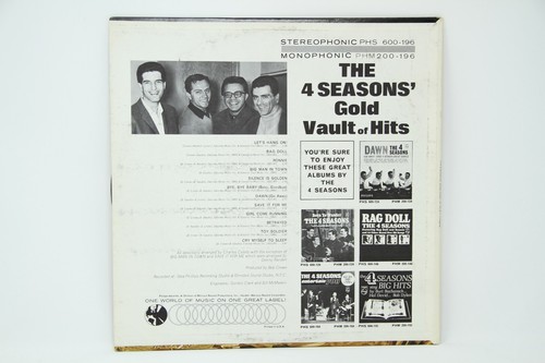 The 4 Seasons' - Gold Vault of Hits (PHS-600-196ZZ) 1965 Vinyl LP VG/VG+ - Picture 2 of 6