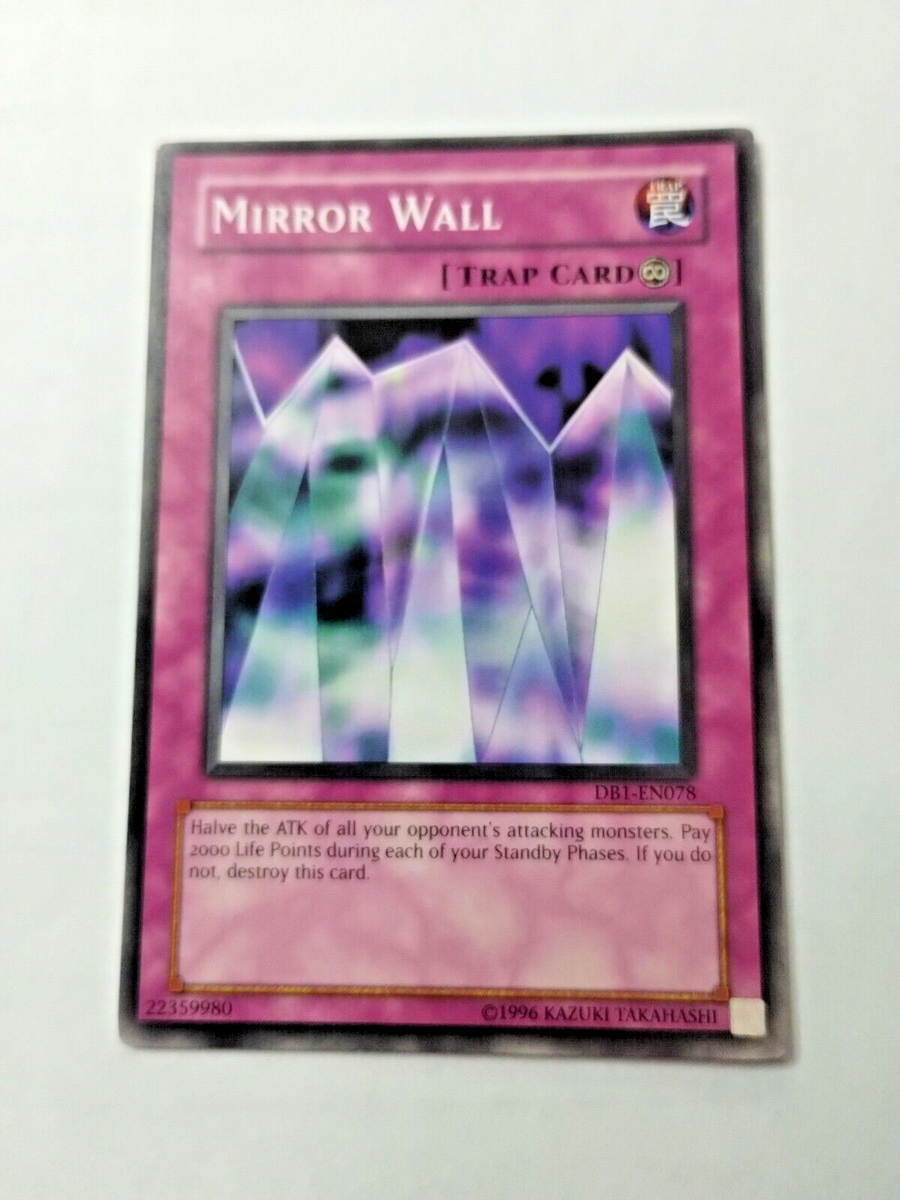 mirror wall yugioh card YuGiOh Mirror Wall Dark Beginnings 1 DB1-EN078 Unlimited Com. -Two dots on  back