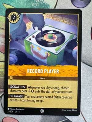 Record Player Nonfoil/Regular Disney Lorcana TCG LDB505