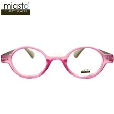  2 PAIRS MIASTO "CIAO" SMALL ROUND OAVL READING GLASSES 1.50 PURPLE GRAY