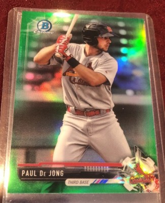 Paul DeJong 2017 Bowman Chrome GREEN Refractor # d / 99 - Chicago White Sox