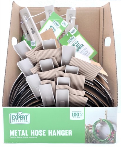 Case of 10 metal garden wall hose hanger powder-coated steel holds 100ft set lot - Picture 8 of 8