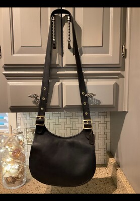 Coach Vintage Bonnie Cashin Hippie Saddle Bag Black Pre Serial NYC
