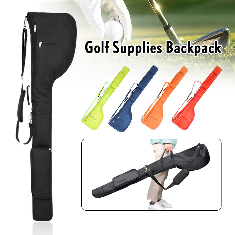 MultiPocket Golf Club Pencil Bag Foldable Golf Carry Bag with Shoulder