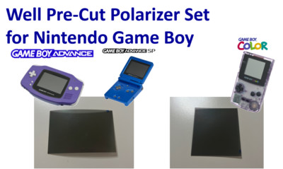 Nintendo Gameboy Front Polarizer for Advance & SP 001 & SP 101 & Color - Pre-Cut
