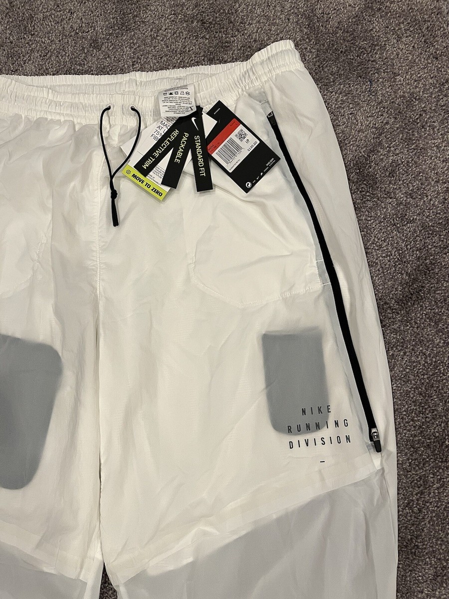 Nike Running Division Pinnacle Pants White Mens Size Large DA1288