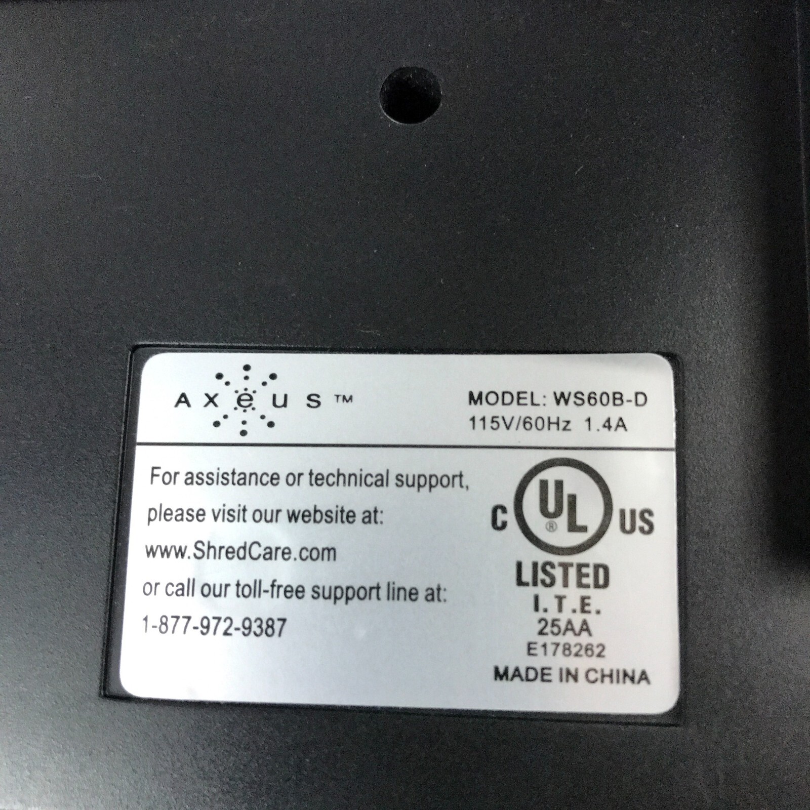 Axeus ShredCare 6 Sheet Paper Shredder Straight-Cut