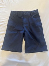 LANDS END Navy Blue School Uniform Bermuda Chino Shorts Boys 12
