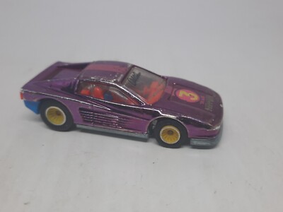Hot Wheels Purple Ferrari Testarosa 3 Cal Custom 1986