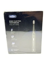SEJOY Sonic Electric Toothbrush Rechargeable - 12 Brush Heads 5 Modes - NIB