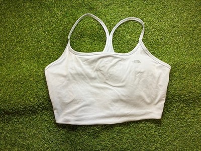 The North Face Women s XXL Light Blue Cropped Racerback Tank Top Active EUC