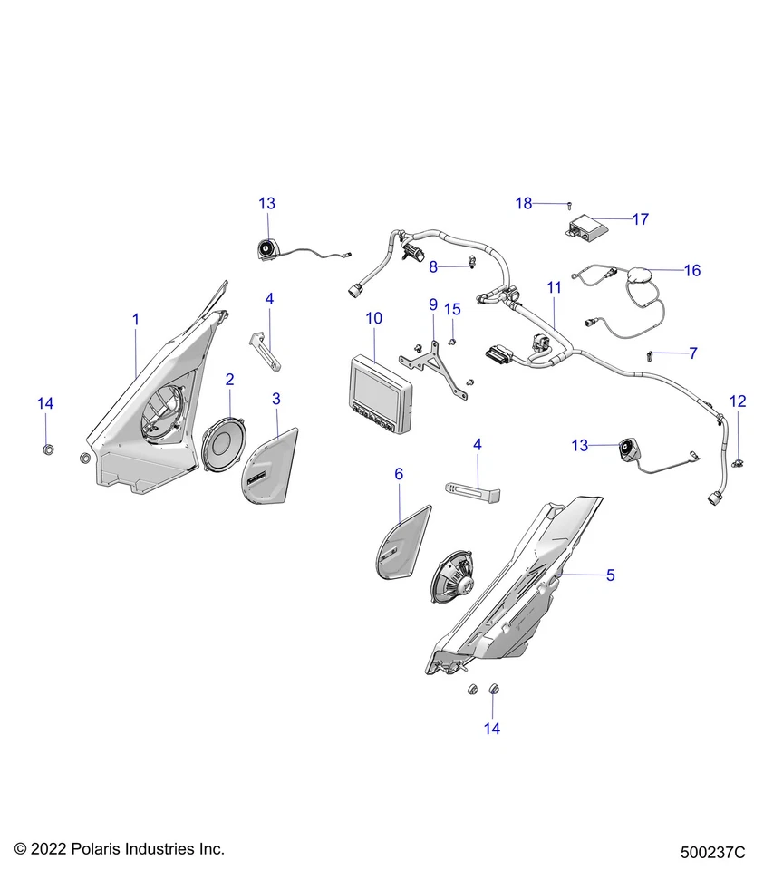 Polaris Antenna Module, for Slingshot Models, Genuine OEM - 4018320 - Image 2 of 2
