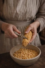 Set N. 4 Sgrana Pannocchie Vintage Argentati Prima Metà ‘900