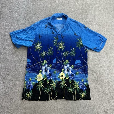 HAWAII Hemd Hawaiishirt Floral XL Magnum Rockabilly Hawaiianer Aloha 13911 Blau