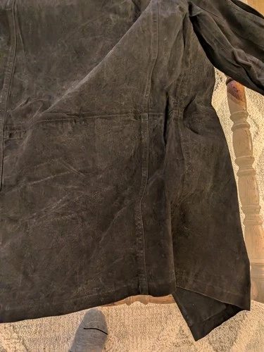 Vintage KS Leather Jacket Mens Large Cowboy Western Grunge Button Up Clean! image 16