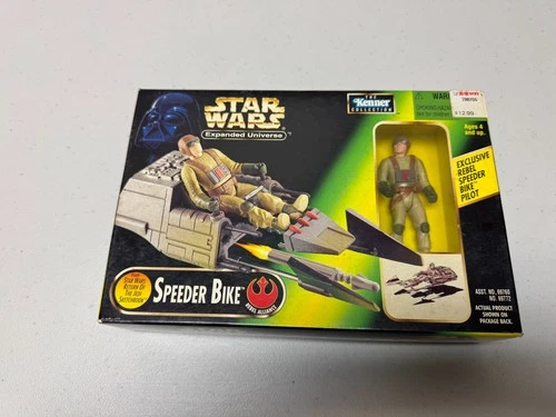 Star Wars Power of the Force Speeder Bike & figure Expanded Universe New in Box
