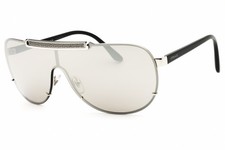 VERSACE VE2140 10006G Sunglasses Silver Frame Grey Mirror Silver Lenses 40mm