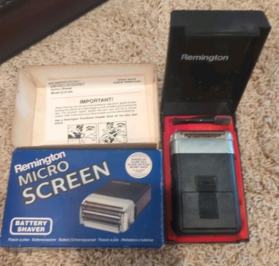 Vintage 80s REMINGTON XLR-800 Corded Micro Screen Shaver w/ original box, case
