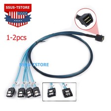Internal Mini SAS HD SFF-8643 36Pin to 4x SATA 7Pin Reverse Breakout Cable 80cm