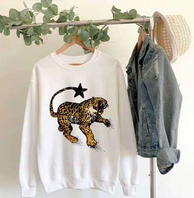 Vintage Jaguar Star Tail Pullover - Retro Tierliebhaber Wildkatze Geschenk T-Shirt Top
