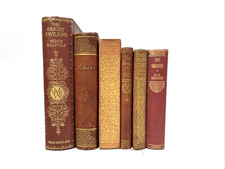Collection of Distressed Old Books for Decoration. 19cm shelf space.