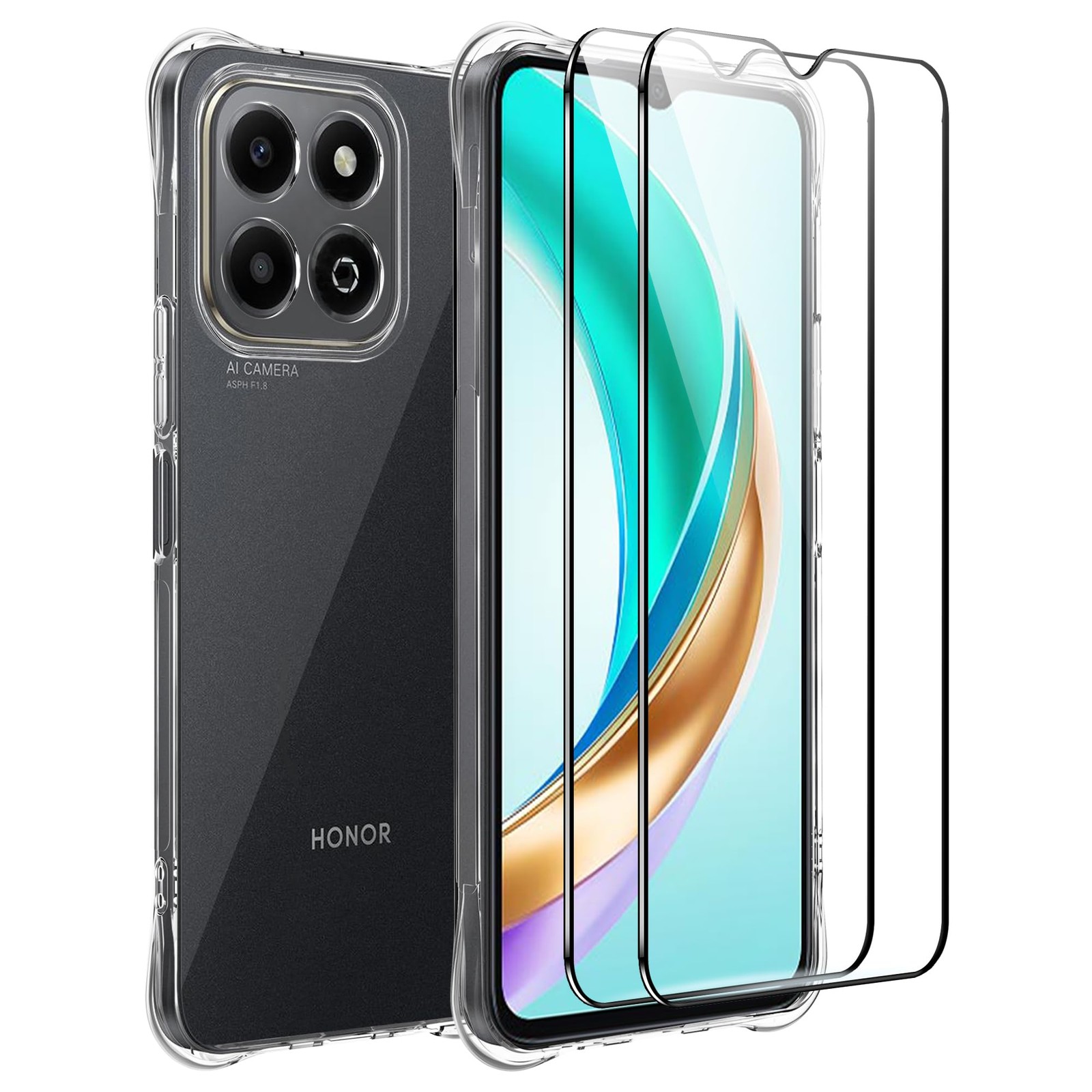 CAUHENYEE Cover per Honor X6B con 2 pellicole protettive in vetro temperato per