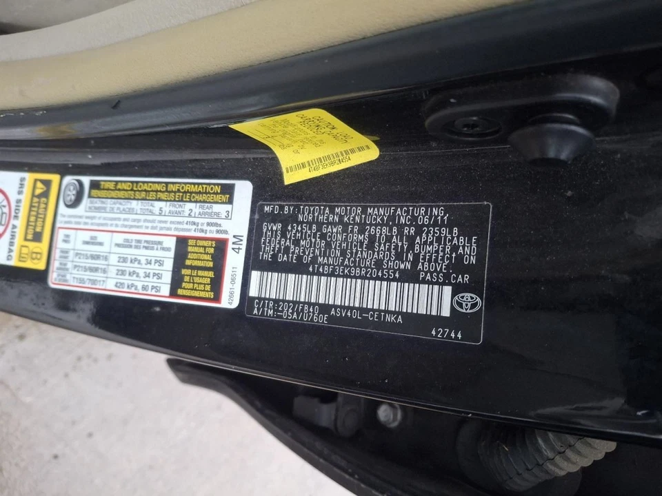 Alternador VIN F quinto dígito 4 cilindros motor 2ARFE compatible con 10-11 CAMRY 3740876 Foto 4 de 4